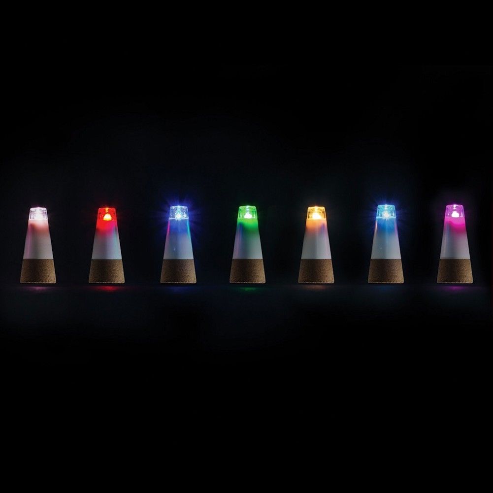 TAPPO PER BOTTIGLIA SUGHERO CON USB LED MULTICOLOR