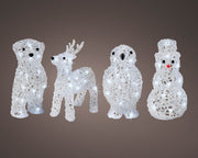 1 ANIMALE LUMINOSO 20 LED 12X17X23CM BIANCO FREDDO MODELLO A SCELTA