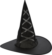 CAPPELLO DA STREGA PER HALLOWEEN 43X38CM NERO