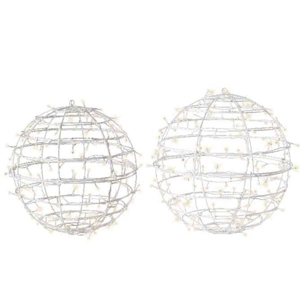 2 SFERE NATALIZIE Ø40 CM Ø50 CM 10% FLASHING LIGHT