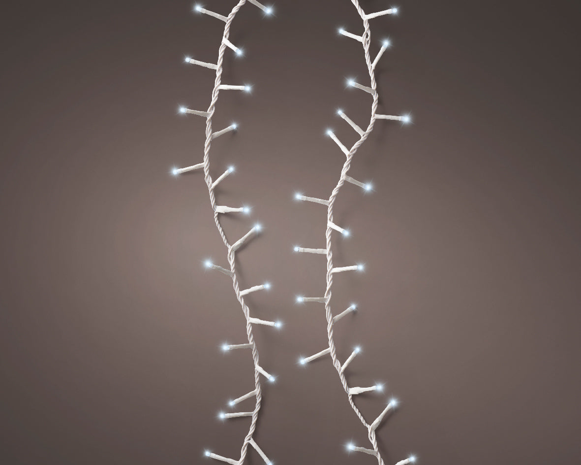 LUCI DI NATALE 1000 LED BIANCO FREDDO 2250CM 8 GIOCHI DI LUCE