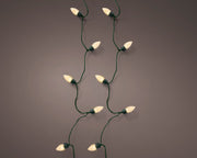 Filo LED vintage XL D 2,5 cm lunghezza 980 cm verde/oro tenue Peraga Christmas