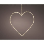CORNICE MICRO LED LUCE DA ESTERNO CUORE BIANCO 155LED BIANCO CALDO