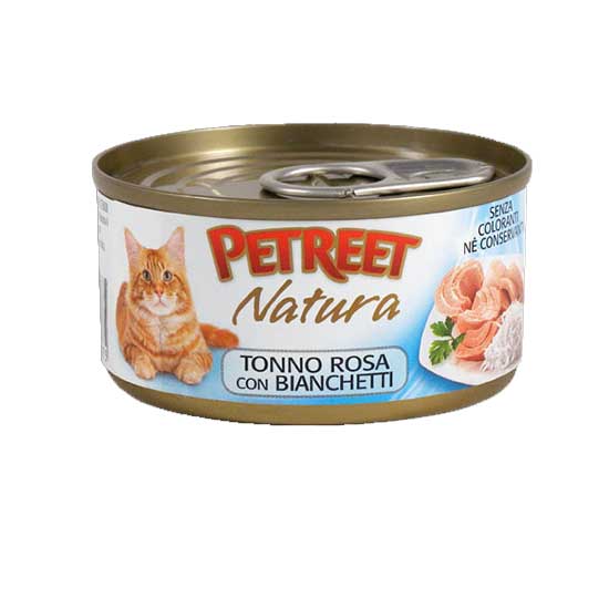 OFFERTA 24 SCATOLETTE CIBO UMIDO GATTO ADULTO NATURA TONNO ROSA/BIANCHETTI 70GR