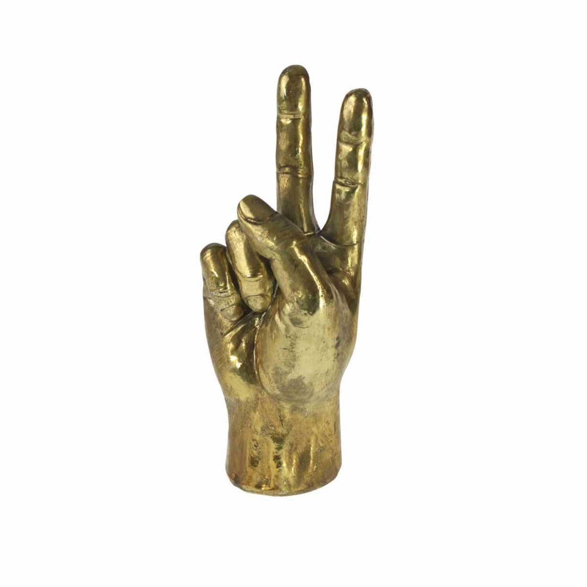 MANO CON SEGNO PACE 10X7,5X25,5CM ORO