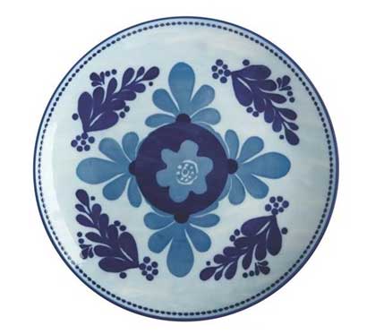 PIATTO PIANO IN MAIOLICA 20CM SKY BLUE