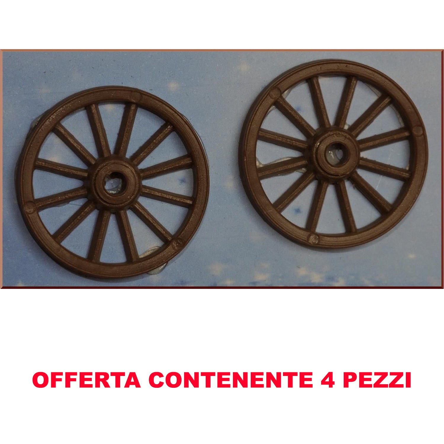 OFFERTA 4 RUOTE PER CARRO CM. 4