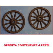 OFFERTA 4 RUOTE PER CARRO CM. 4