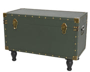 BAULE/CASSAPANCA 35X70X47CM IN ECOPELLE VERDE OLIVA