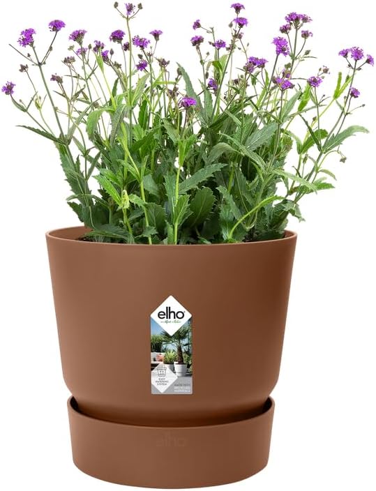 VASO GREENVILLE ROUND 40CM GINGER BROWN