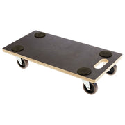 SOTTOVASO RETTANGOLARE CON RUOTE IN LEGNO MULTISTRATO 58X29CM