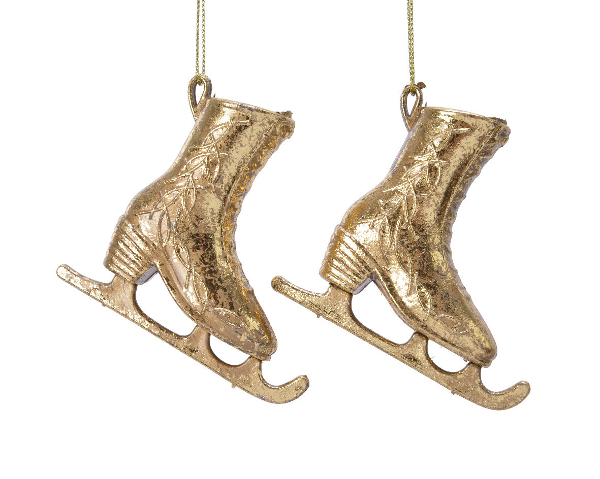 OFFERTA 3 PATTINI DA GHIACCIO APPENDIBILI 4X8X8CM ORO