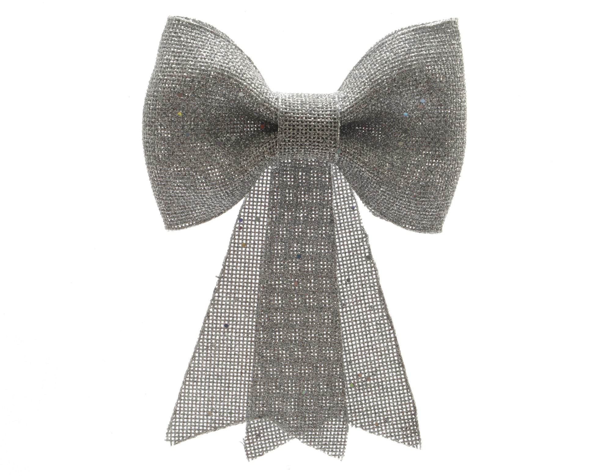 FIOCCO 23CM ARGENTO GLITTER APPENDIBILE
