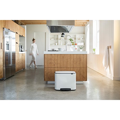 PATTUMIERA CON PEDALE 11+23L DUE SCOMPARTI BIANCO