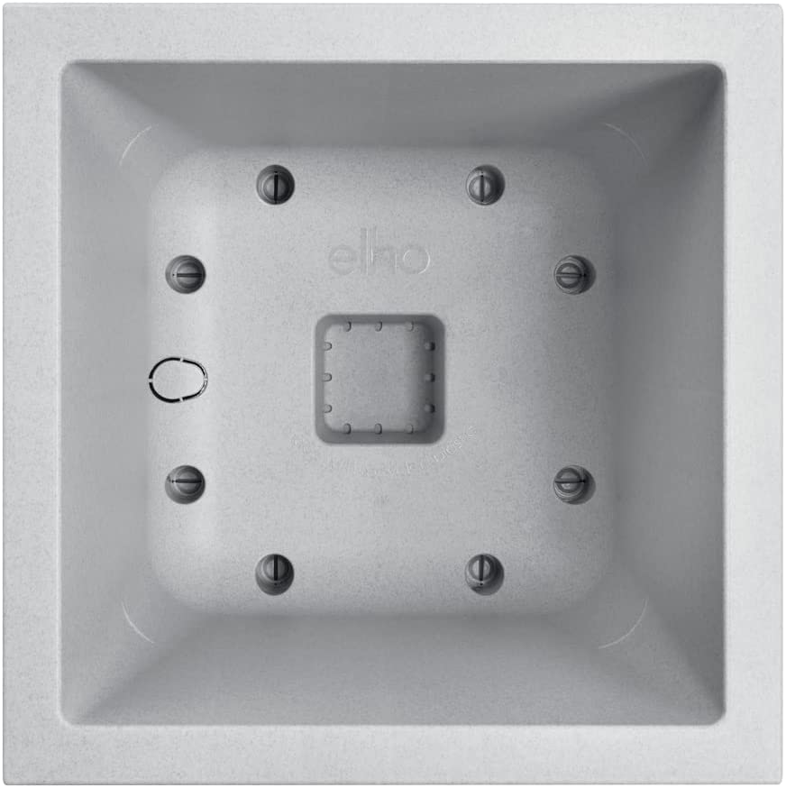 VASO VIVO NEXT SQUARE 40CM LIVING CONCRETE GRIGIO CHIARO