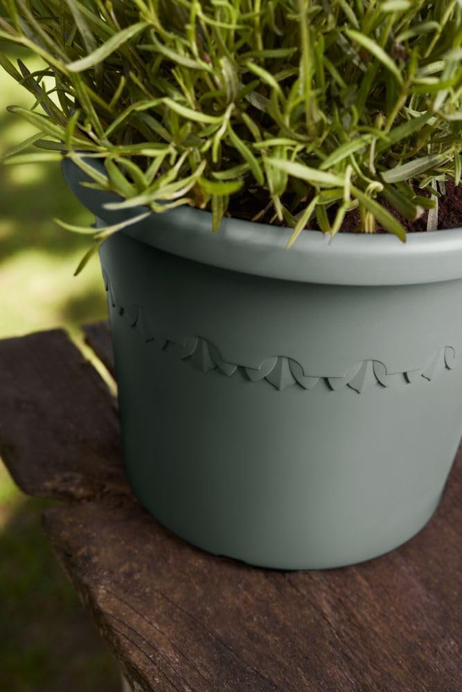 VASO ALGARVE CILINDRO 30CM VERDE TIMO