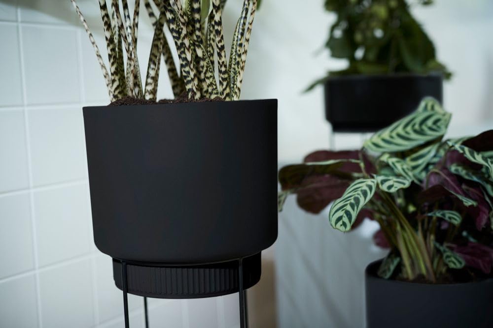 FIORIERA RIALZATA B.FOR STUDIO ROUND 30CM LIVING BLACK