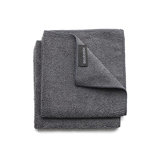 2 PANNI LAVAPIATTI IN MICROFIBRA GRIGIO SCURO
