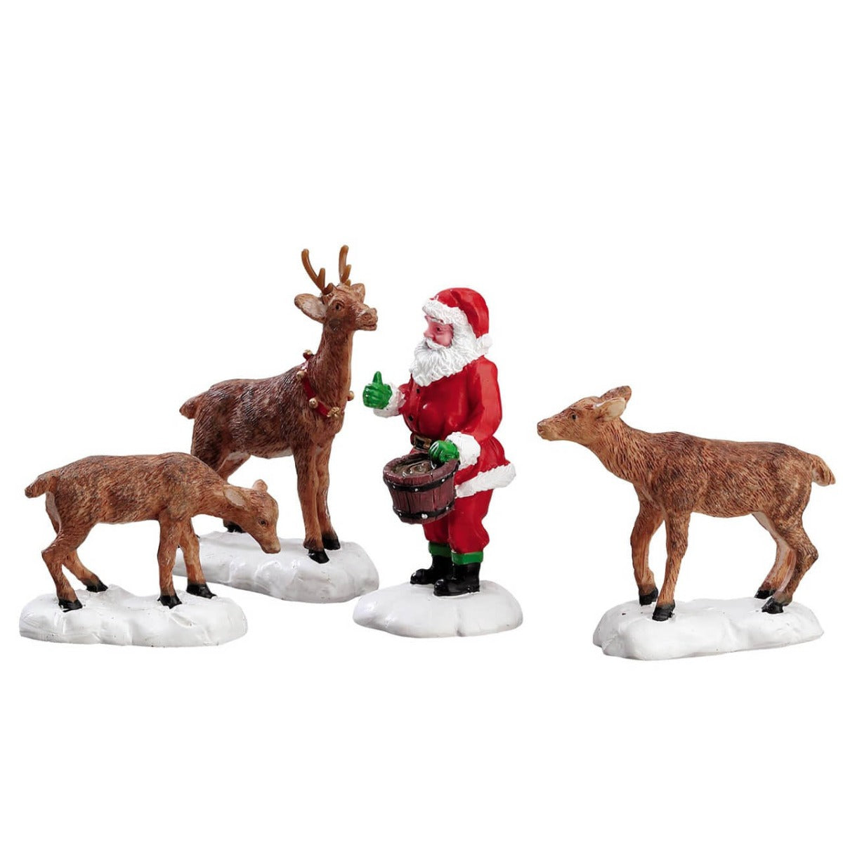 BABBO NATALE CON RENNE - SANTA FEEDS REINDEER