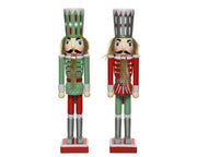 SCHIACCIANOCI VERDE/ROSSO IN LEGNO VERNICIATO H25CM ASSORTITO