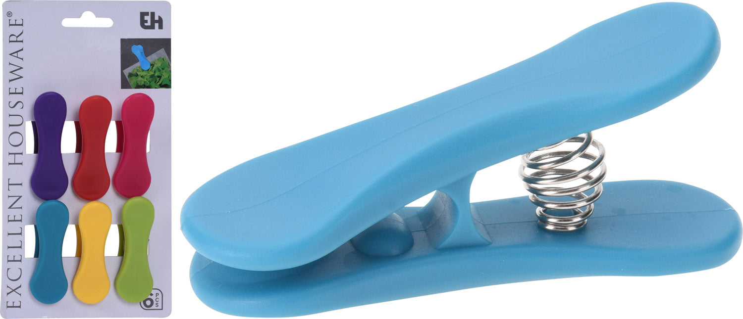 SET 6PZ CLIP CHIUDIPACCO COLORI ASSORTITI