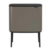 PATTUMIERA SOFT TOUCH 11+23 LT BO TOUCH BIN PLATINO