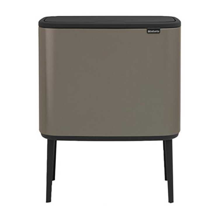 PATTUMIERA SOFT TOUCH 11+23 LT BO TOUCH BIN PLATINO