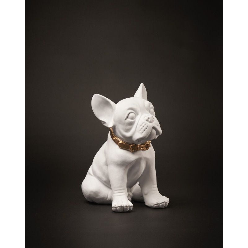 BLOGO Statua Bulldog Ruggiero Medium Bianco