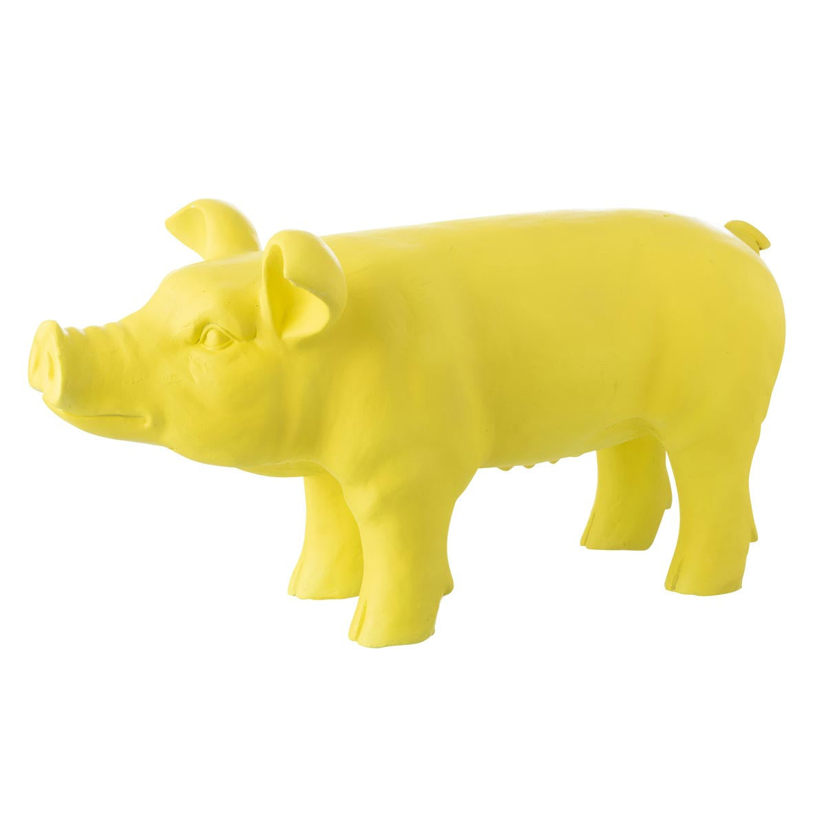 Statuetta Maiale da Esterno Alfredo 66 cm Giallo PARIS PRIX - immagine 1