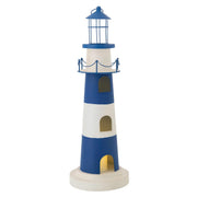 Faro Decorativo Luminoso 27X27X84,3CM Blu e Bianco - immagine 1