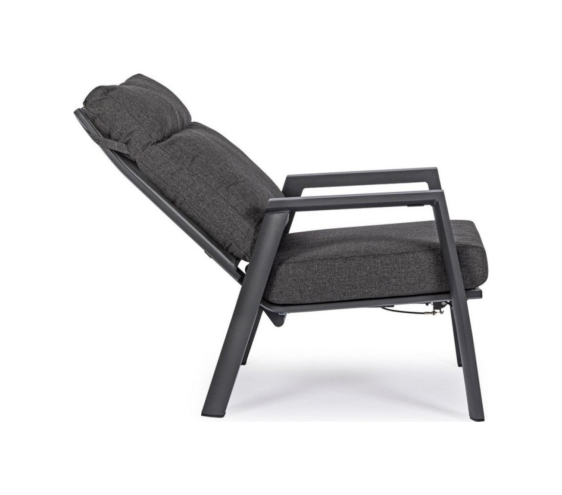 SALOTTO KLEDI DIVANO 2 POSTI + 2 POLTRONE + TAVOLINO ANTRACITE