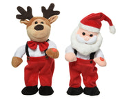 1 PUPAZZO BABBO NATALE / RENNA DANZANTE CON MOVIMENTI E MUSICA H32CM MODELLO ASSORTITO