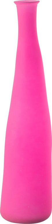 Vaso a forma di bottiglia in vetro 18X18X80cm Rosa Neon