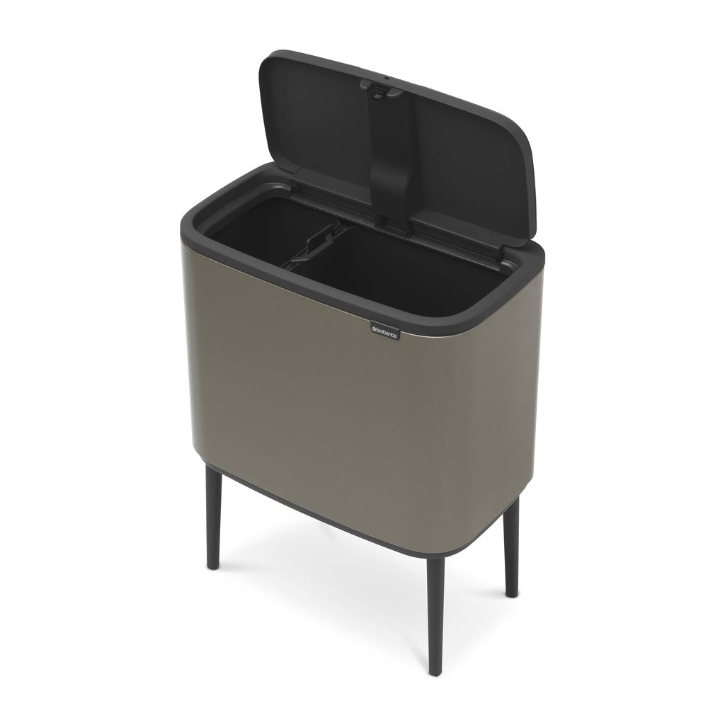 PATTUMIERA SOFT TOUCH 11+23 LT BO TOUCH BIN PLATINO