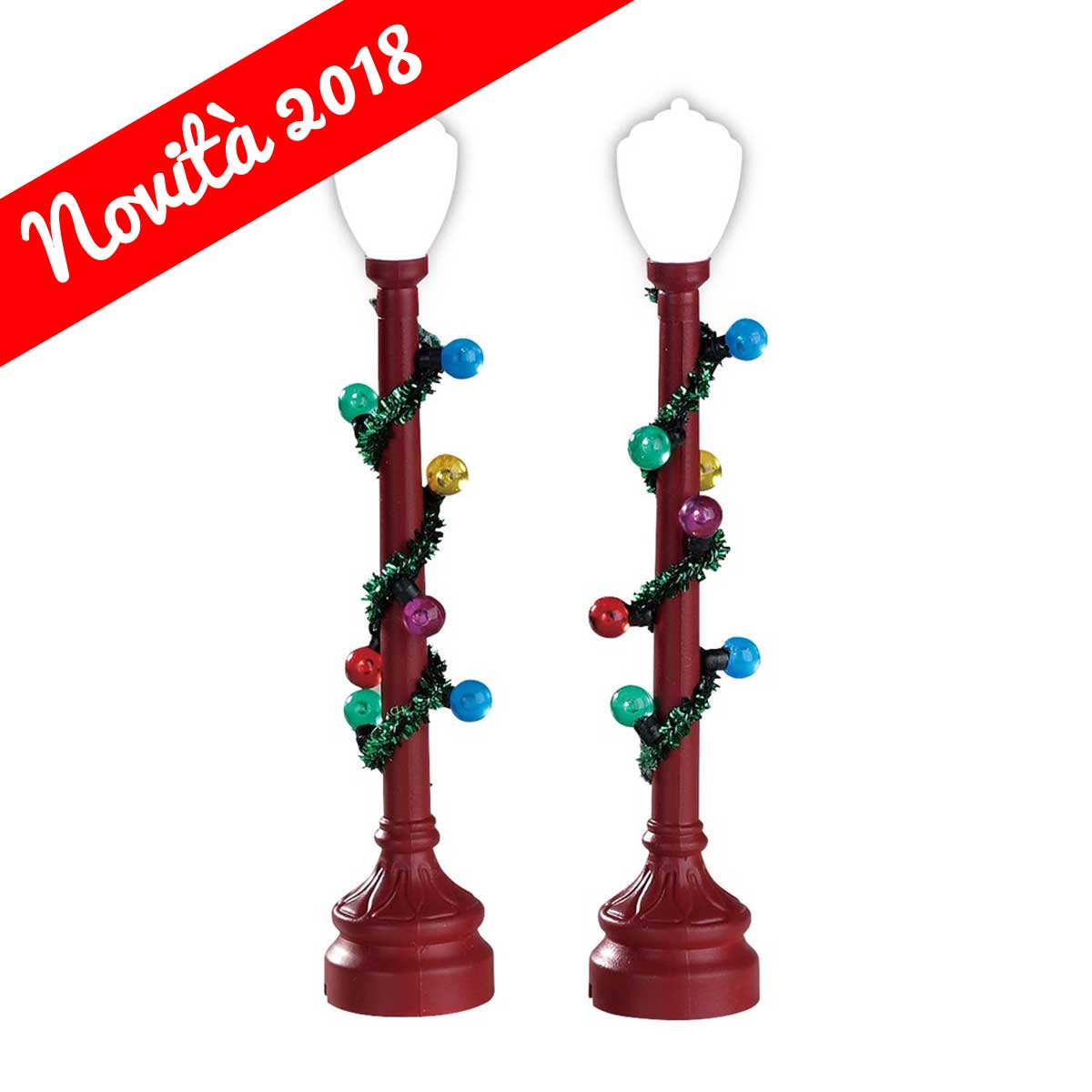 LAMPIONI NATALIZI - RED GLOBE STREET LAMP
