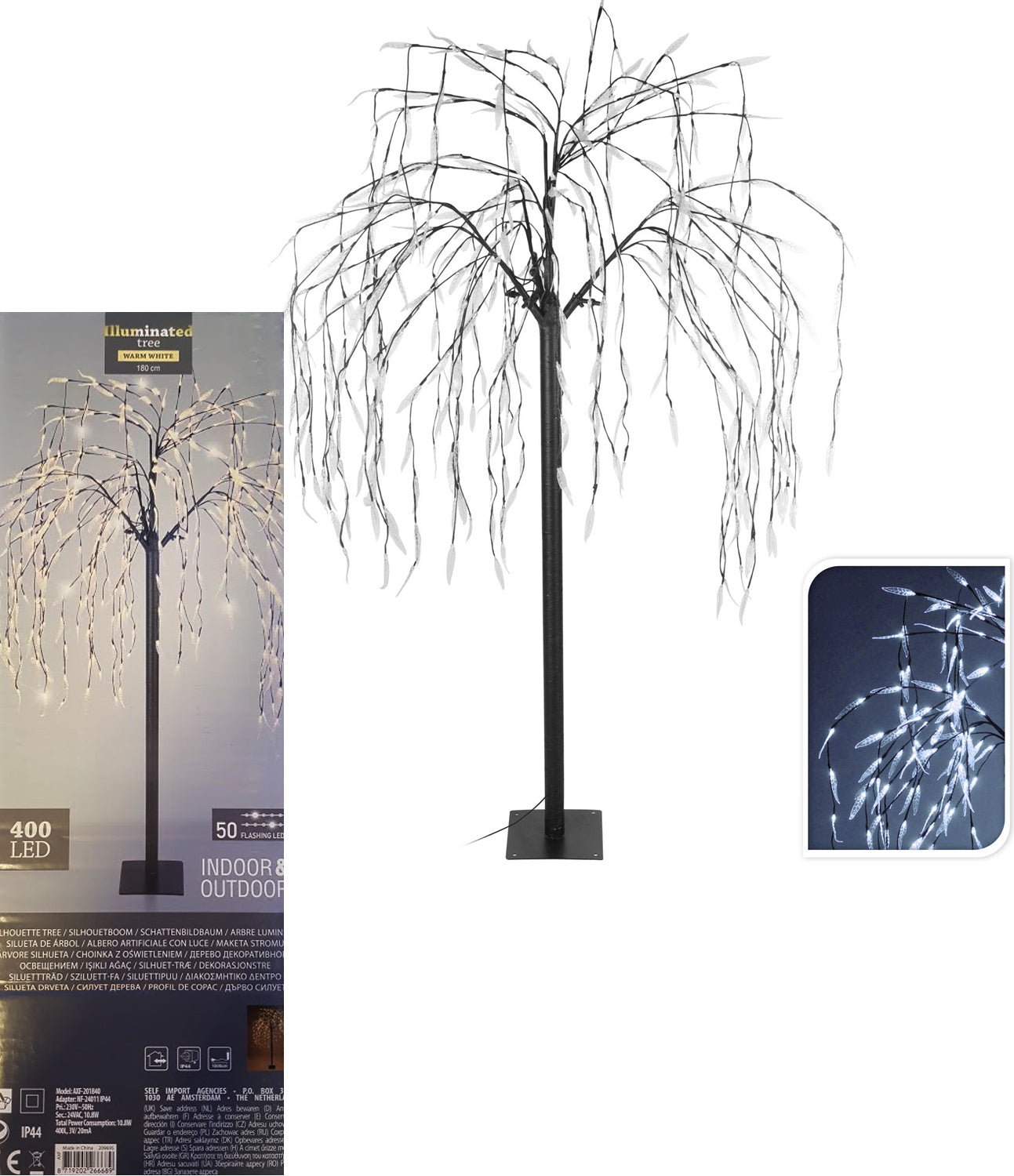 ALBERO 400 LED BIANCO FREDDO 180CM