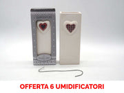 OFFERTA 6 UMIDIFICATORI IN CERAMICA CON CUORE PER TERMOSIFONI