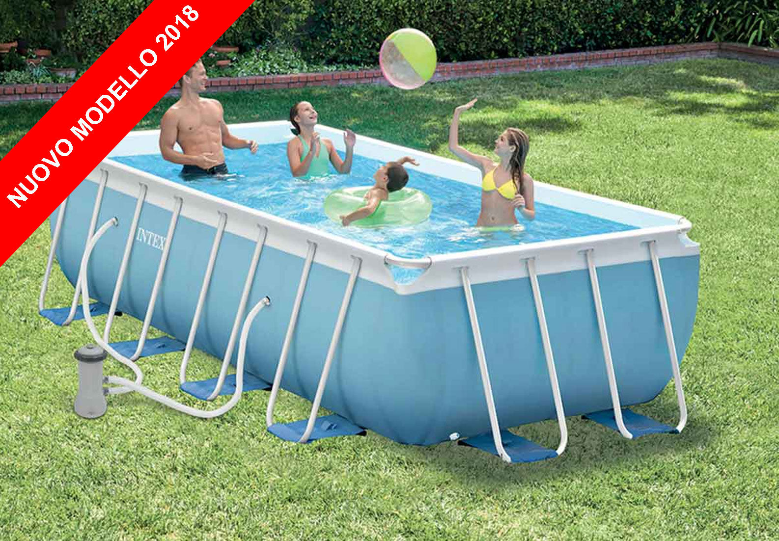 PISCINA PRISMA METAL FRAME 300X175X80 RETTANGOLARE
