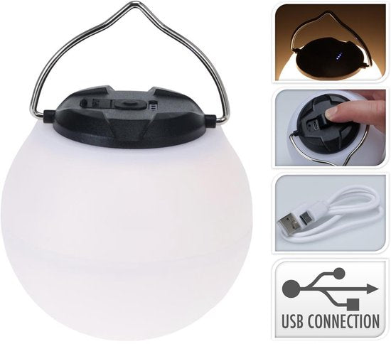 Lampada da Campeggio Portatile 91x98x98mm Bianco