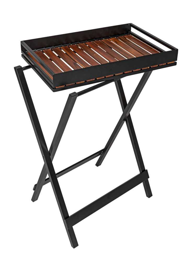TAVOLINO CON VASSOIO TABA IN LEGNO DI ACACIA 60 X 89 X 42 CM