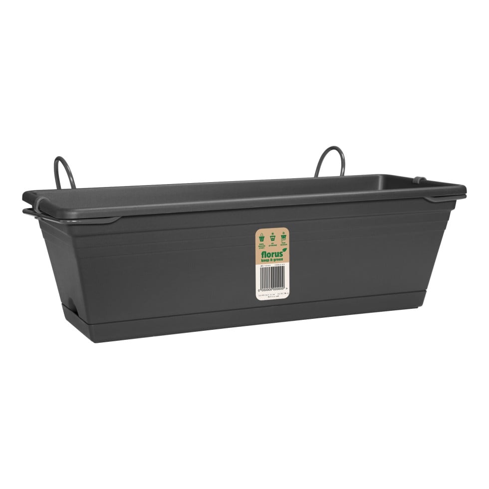 Fioriera Balcone Elho Florus Set 48 x 28 cm Antracite