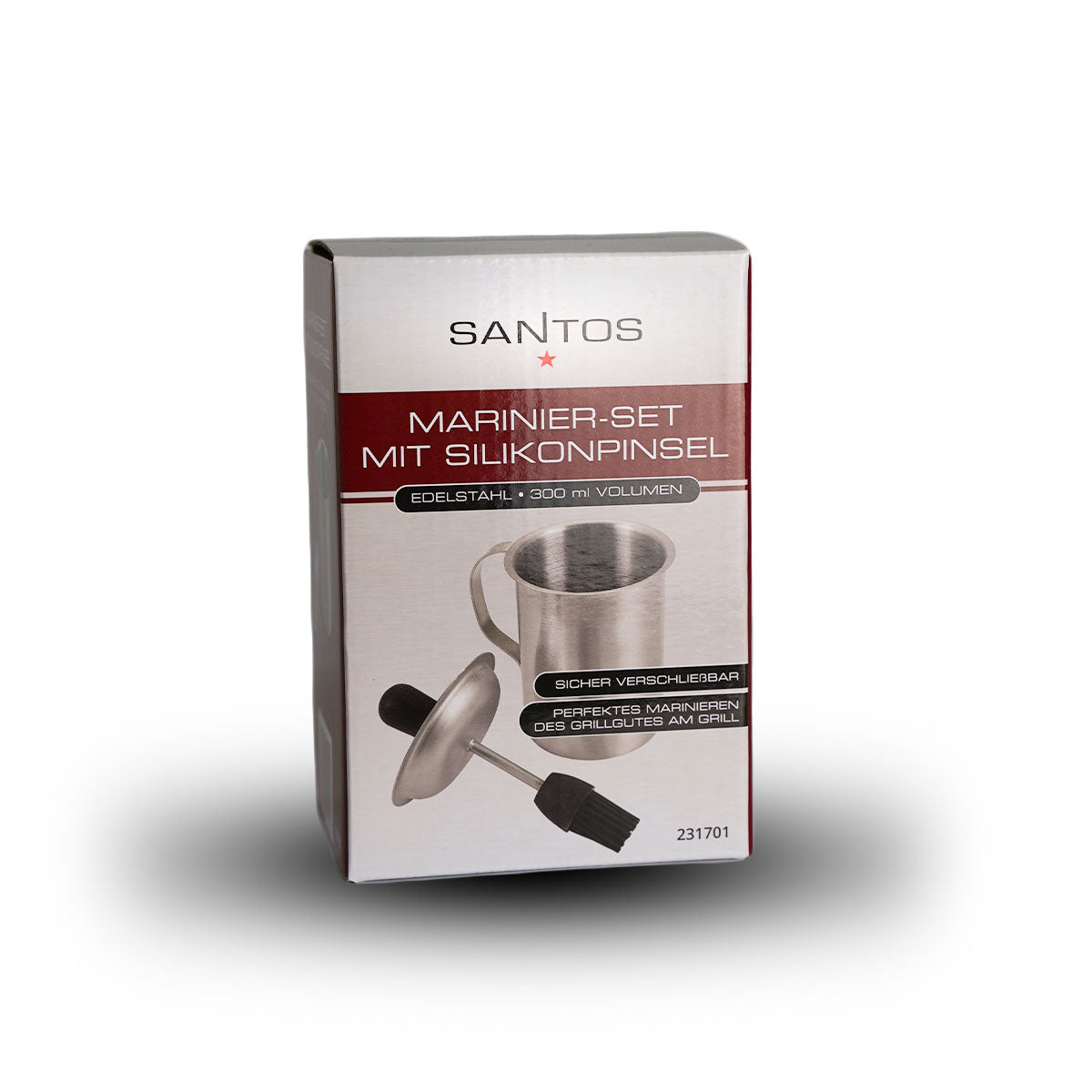 Set Marinatura con Pennello Silicone 0.5 litri SANTOS