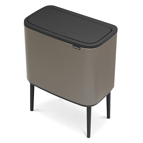 PATTUMIERA SOFT TOUCH 11+23 LT BO TOUCH BIN PLATINO