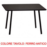 TAVOLO BASSO DARWIN 70X70 FERRO ANTICO