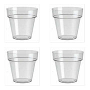 OFFERTA 4 VASI PORTAVASO PER ORCHIDEE MEDITERRANEO TRASPARENTE 14CM