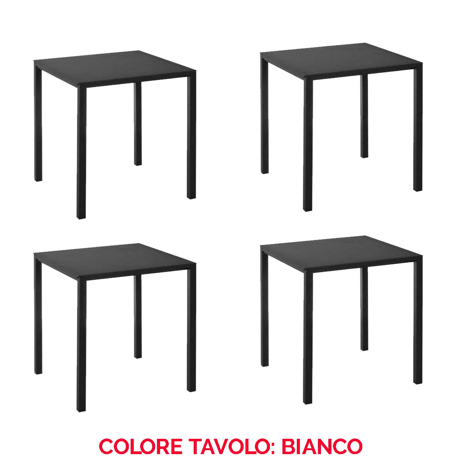 OFFERTA 4 TAVOLI NOVA 80X80 COLORE A SCELTA