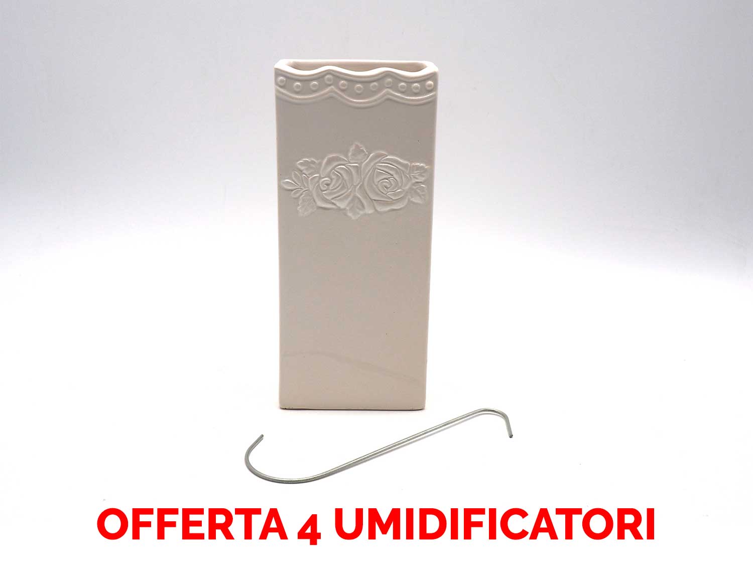OFFERTA 4 UMIDIFICATORI IN CERAMICA CON ROSE PER TERMOSIFONI