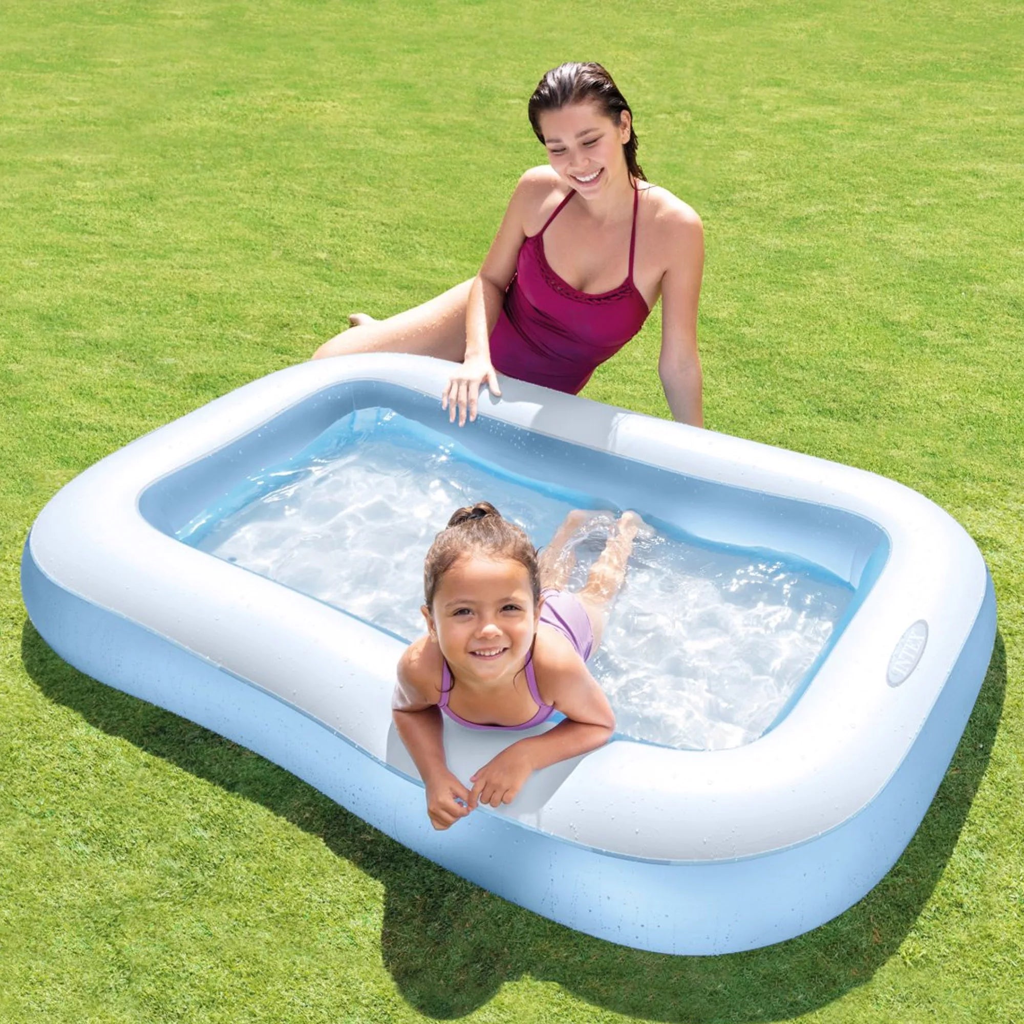 Piscine gonflable rectangulaire Intex 166 cm x 100 cm x 25 cm bleue