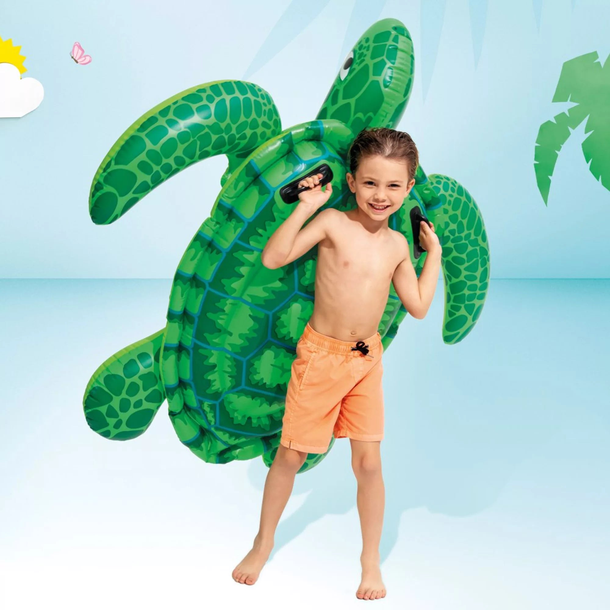 Cavalcabile Tartaruga Marina Realistica 191x170cm Multicolore INTEX