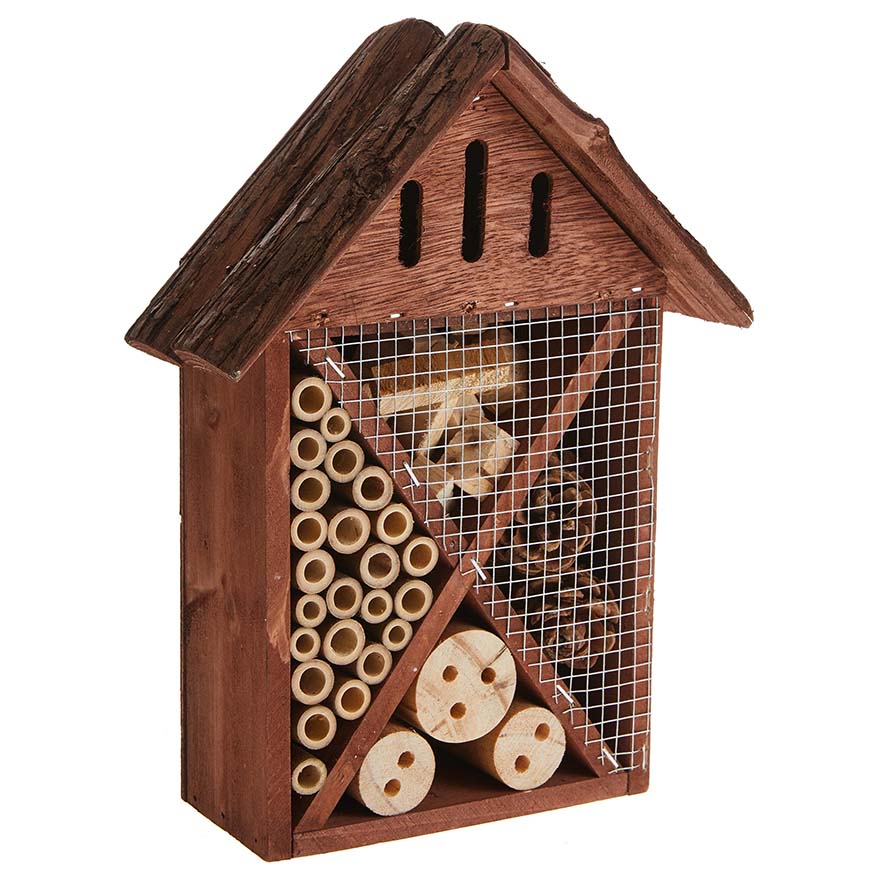 CASETTA PER INSETTI HOTEL CON CORTECCIA 20X28X9CM